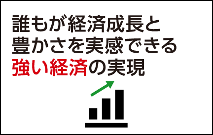 誰もが経済成長と豊かさを実感できる強い経済の実現