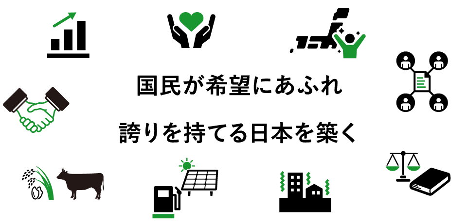 国民が希望にあふれ誇りを持てる日本を築く